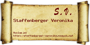 Staffenberger Veronika névjegykártya